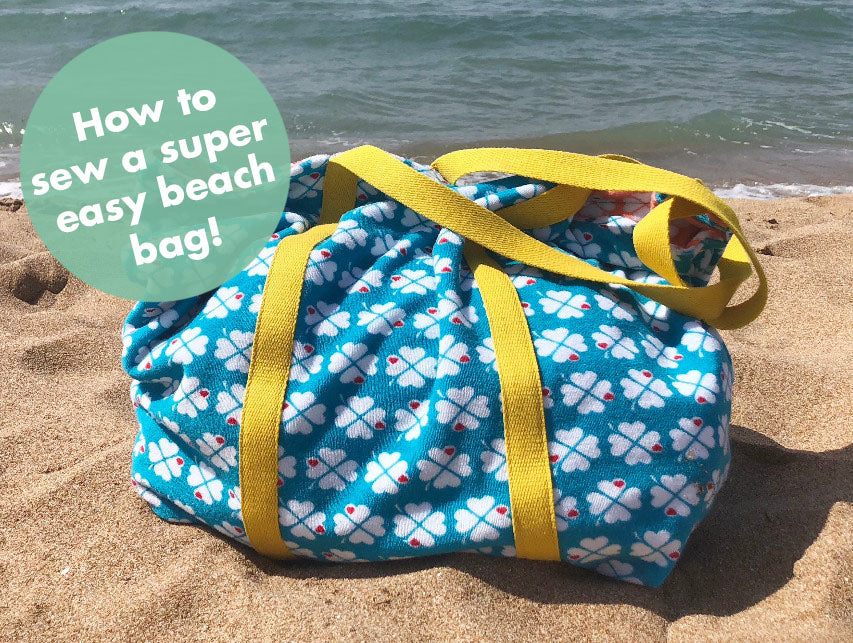 Sew your own beach bag! Super Easy Step by Step Instructions