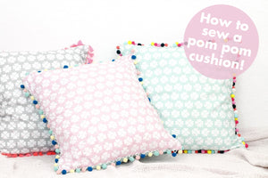 How to sew a pom pom cushion!