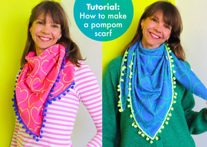 How to sew a pom pom scarf!