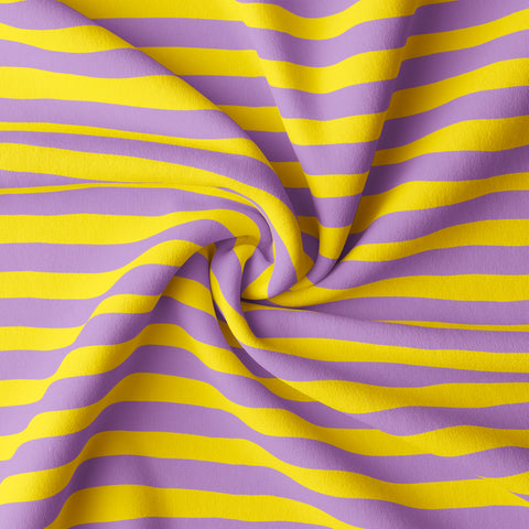 1m wild stripes jersey - lavender yellow